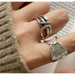 NWT UNIQUE‎ 925 STERLING SILVER RING, ADJUSTABLE RING, UNISEX RING, POLISHED